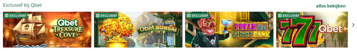 Populair aanbod van online casinospellen bij Qbet Casino